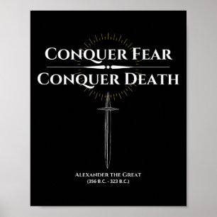 Alexander The Great Conquer Fear Motivational Hist Poster