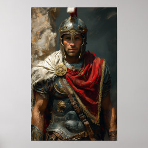 Alexander the Great Portrait Poster with Helmet