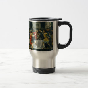 Alexander the Great Threatened by His Father Travel Mug