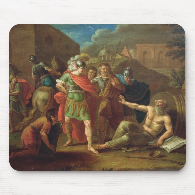 Alexander the Great visits Diogenes at Corinth Mouse Mat (Front)