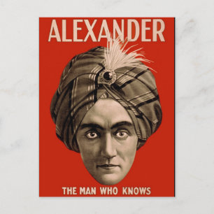 Alexander the Man Who Knows Postcard