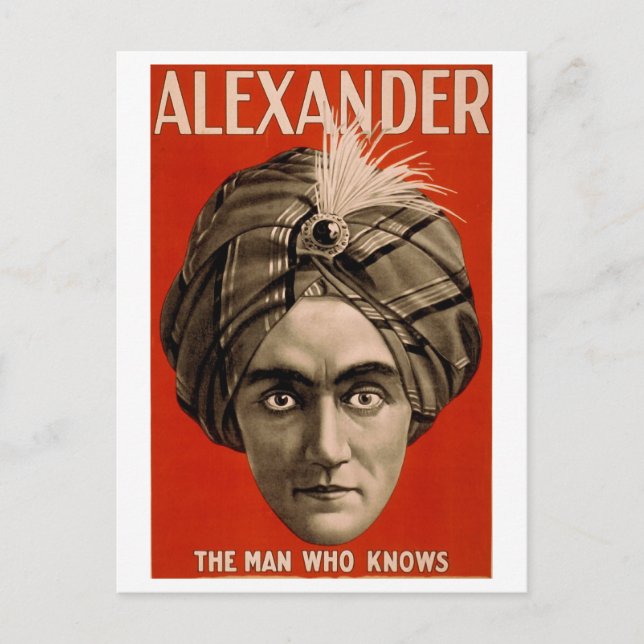 "Alexander : The Man Who Knows" Vintage Card (Front)