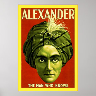 Alexander ~ Vintage Magician Poster