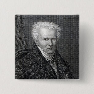Alexander von Humboldt, engraved by C. Cook 15 Cm Square Badge