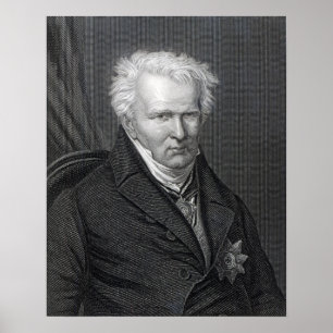 Alexander von Humboldt, engraved by C. Cook Poster