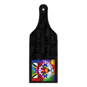 Alexander's Cat black glass paddle cutting board