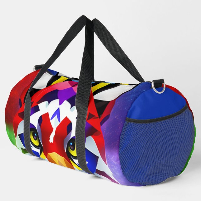 Alexander's Cat blue duffel bag (Right Corner)