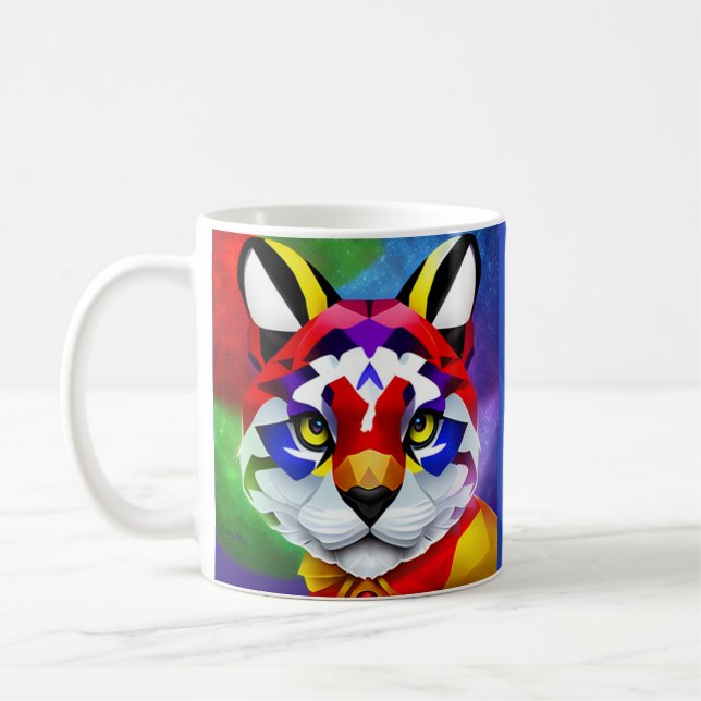 Alexander's Cat blue right hand mug (Left)