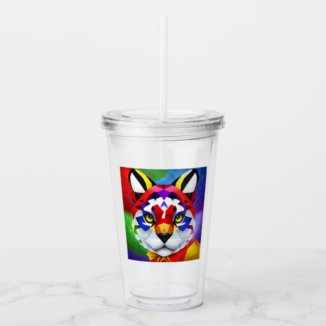 Alexander's Cat clear acrylic tumbler (Front)