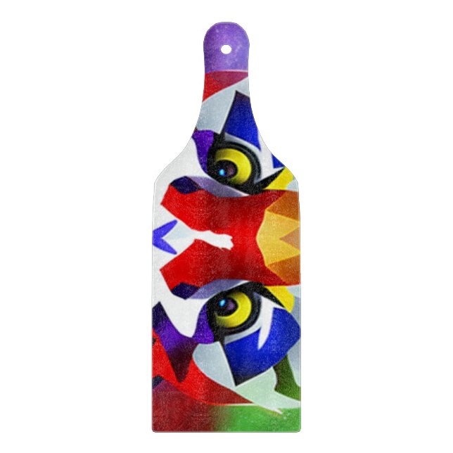Alexander's Cat glass paddle cutting board (Front)