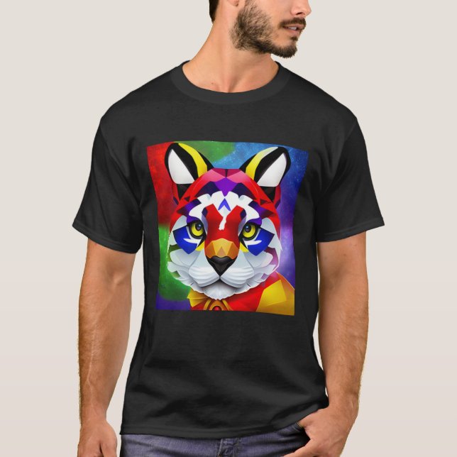 Alexander's Cat men black T-shirt (Front)