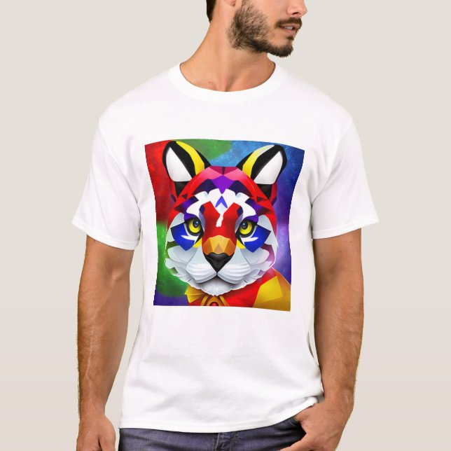 Alexander's Cat men white T-shirt (Front)