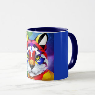 Alexander's Cat navy blue center combo mug