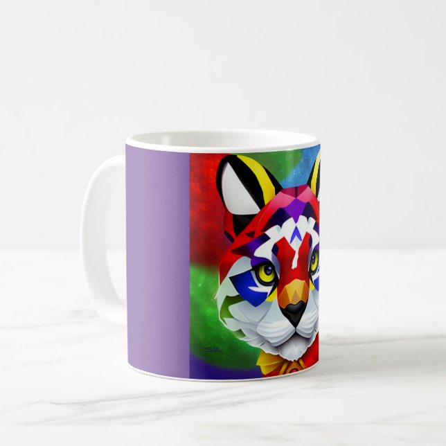 Alexander's Cat purple centre mug (Front Left)