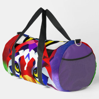 Alexander's Cat purple duffel bag