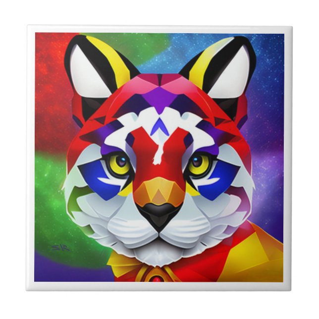 Alexander's Cat small white tile (Front)