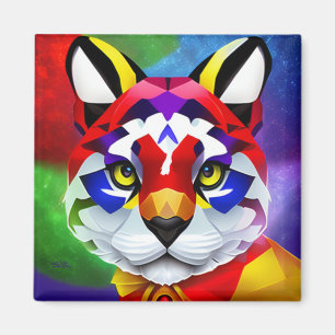 Alexander's Cat square magnet