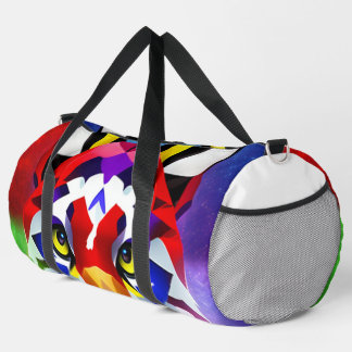 Alexander's Cat white duffel bag