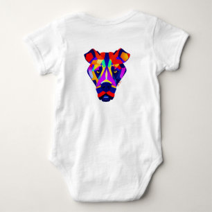 Alexander's Dog baby white bodysuit back