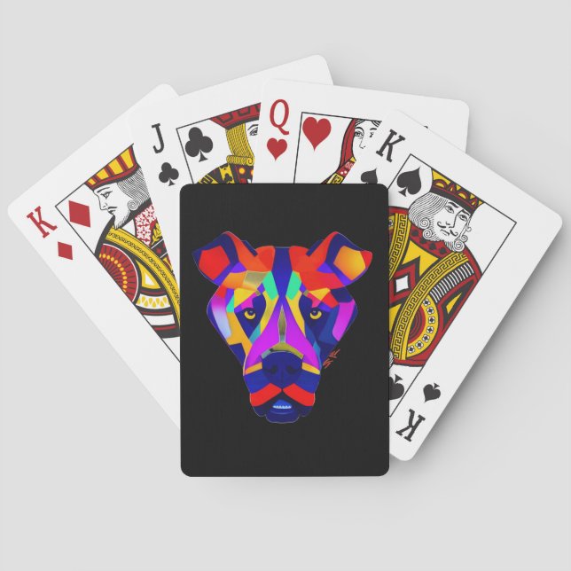 Alexander's Dog black Poker playing cards (Back)