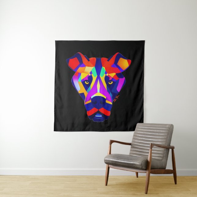 Alexander's Dog black tapestry (In Situ)