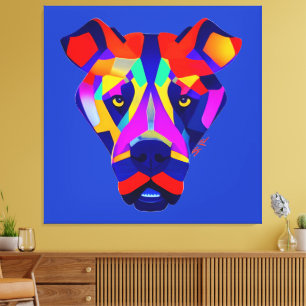 Alexander's Dog blue canvas print