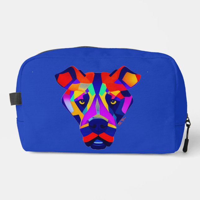 Alexander's Dog blue dopp kit toiletry bag (Front)
