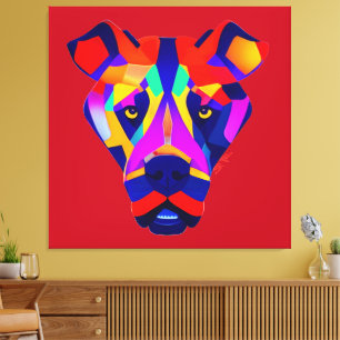 Alexander's Dog red canvas print