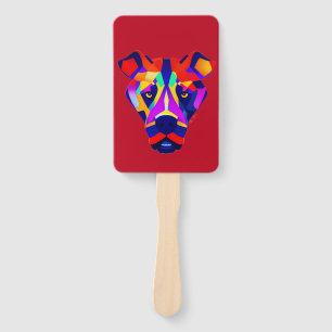 Alexander's Dog red rectangle hand fans