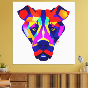 Alexander's Dog white canvas print