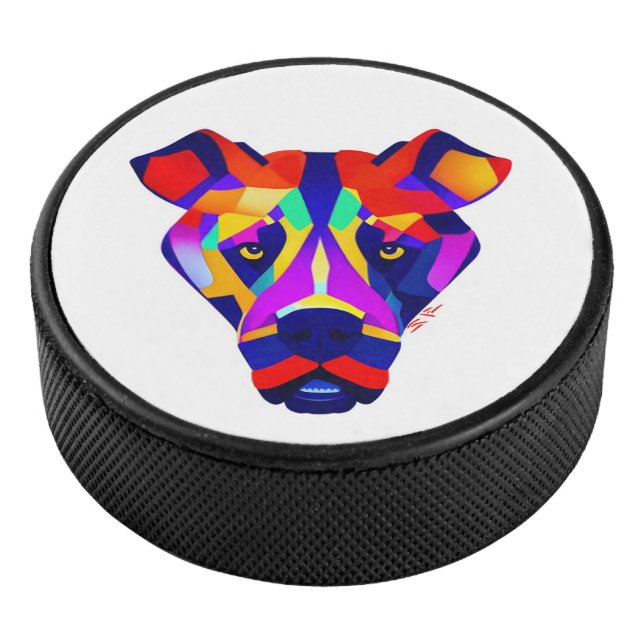 Alexander's Dog white hockey puck (3/4)