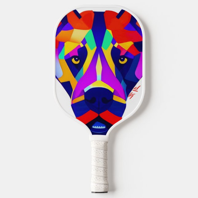 Alexander's Dog white Pickleball Paddle (Front)