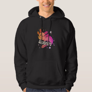 ALEXANDRA - Beautiful girl name with adorable AXOL Hoodie