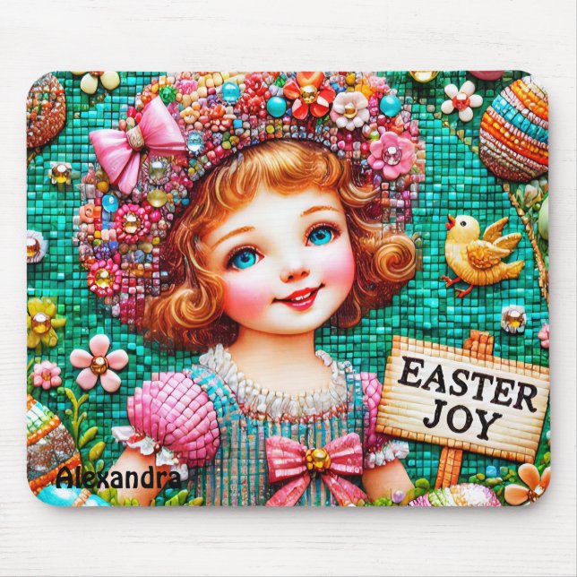 ALEXANDRA~ EASTER JOY VINTAGE GIRL ~ Mouse Pad (Front)