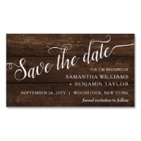 Alexandra Rustic Save the Date Magnets