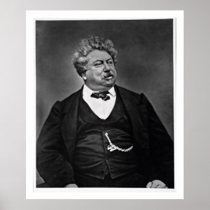 Alexandre Dumas pere (1802-70), from 'Galerie Cont Poster