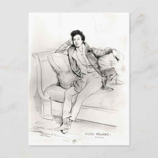 Alexandre Dumas Pere Postcard (Front)