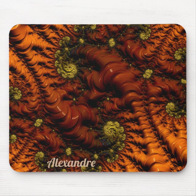 ALEXANDRE ~ Personalized Fractal ~ Earthy Worms ~  Mouse Mat (Front)