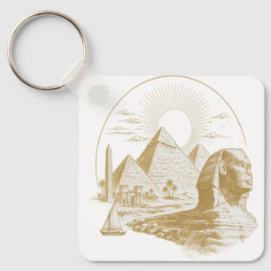 Alexandria Egypt Heritage Minimal Design Key Ring