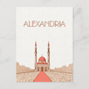 Alexandria Egypt Travel Postcard