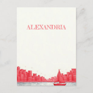 Alexandria Egypt Travel Postcard