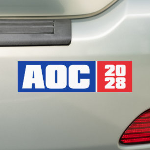 Alexandria Ocasio-Cortez AOC 2028 Bumper Sticker