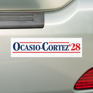 Alexandria Ocasio-Cortez AOC 2028 Bumper Sticker