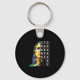 Alexandria Ocasio-cortez Aoc Feminist Political Key Ring