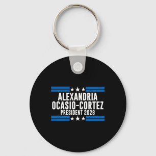 Alexandria Ocasio Cortez For President 2028, Aoc 2 Key Ring