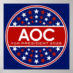 Alexandria Ocasio-Cortez for President 2028 Poster