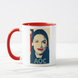 Alexandria Ocasio Cortez Poster Political Parody Mug