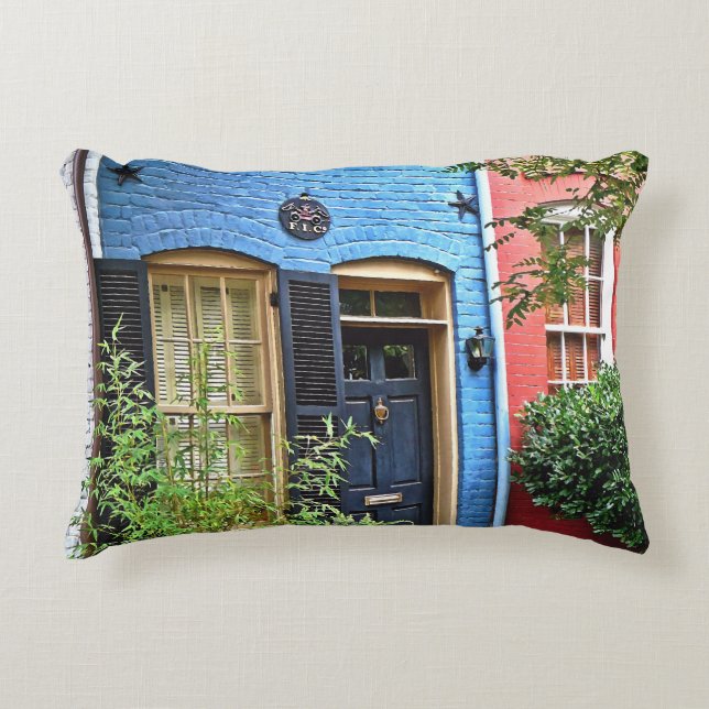 Alexandria VA -  Building With Fire Mark Decorative Cushion (Front)
