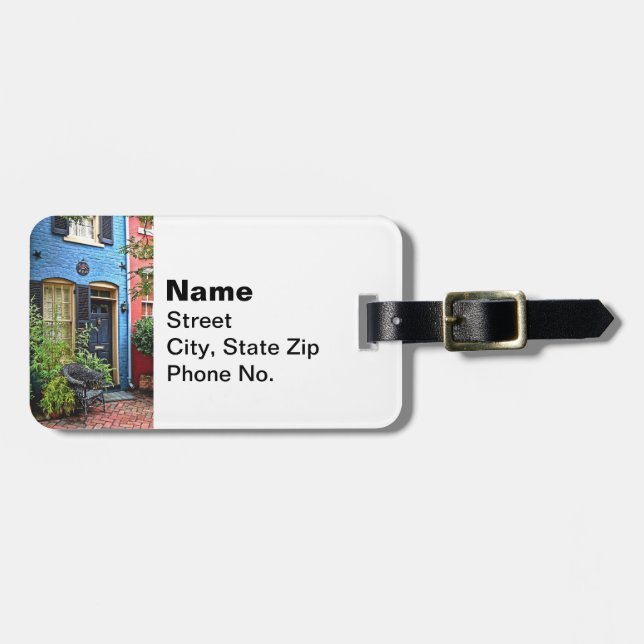 Alexandria VA -  Building With Fire Mark Luggage Tag (Front Horizontal)