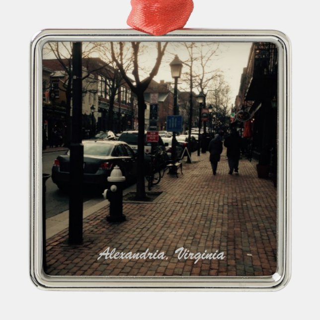 Alexandria, VA Street photo Christmas Ornament (Front)